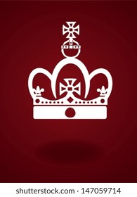 Royal crown Sillouette - Vector File EPS10