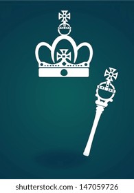 Royal crown Sillouette - Vector File EPS10