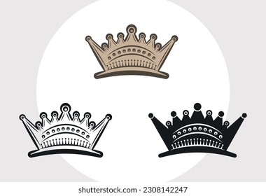 Royal Crown SVG Monogram Printable Vector Design