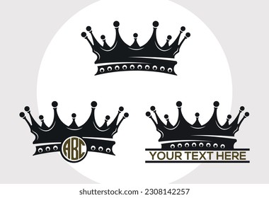 Royal Crown SVG Monogram Printable Vector Design