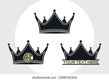 Royal Crown SVG Monogram Printable Vectordesign