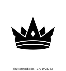 Royal crown symbol flat design vector illustration isolated on white background