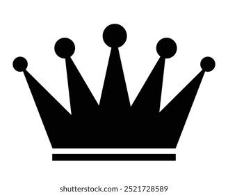 royal crown symbol isolated on white	