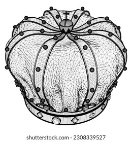 Royal Crown Vector 02. Illustration Isolated On White Background. A vector illustration Of An Royal Crown.