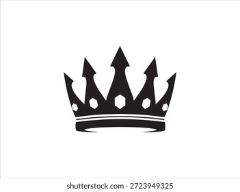Königliche Krone, Vektorsymbol-Kollektion. Einfaches heraldisches Emblem für Luxuslogo, VIP-Zeichen oder Premium-Marke. Macht und Monarchie Symbol.