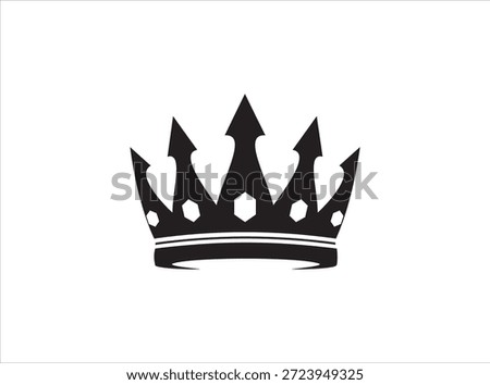 Royal crown vector icon collection. Simple heraldic emblem for luxury logo, VIP sign, or premium brand. Power and monarchy symbol.