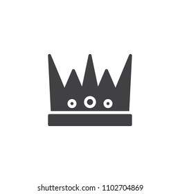 Royal crown vector icon. filled flat sign for mobile concept and web design. King Crown solid icon. Symbol, logo illustration. Pixel perfect vector graphics