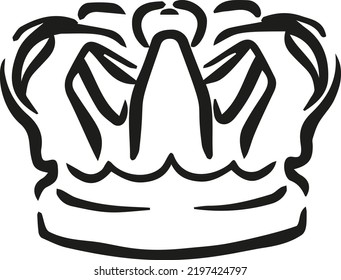 Arte de ilustración vectorial de la corona real.