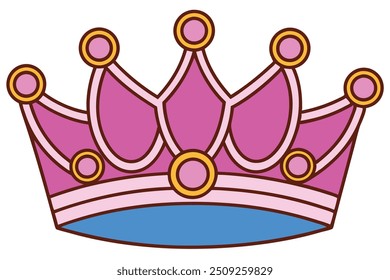 Royal crown vector illustration, perfect for luxury and regal-themed design projects.