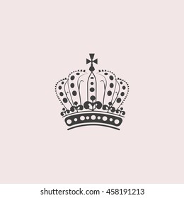 Royal Crown web icon. Isolated illustration