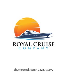 royal cruise logo icon boat