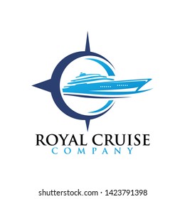 royal cruise logo icon boat