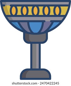 Ilustración vectorial de color lineal de Royal Cup