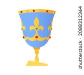 Royal cup - modern flat design style single isolated object