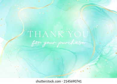 Royal cyan mint liquid marble watercolor background with white lines and brush stains. Teal turquoise marbled alcohol ink drawing effect. Vector illustration backdrop, watercolour wedding invitation.