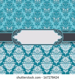 Royal damask  ornament vector background