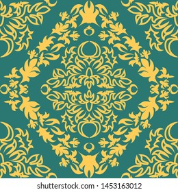 Royal damask pattern for fabric design. Wallpaper baroque, damask