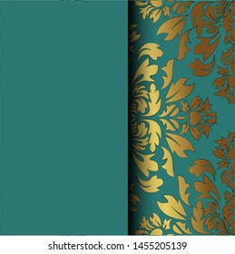 Royal damask pattern for fabric design. Wallpaper baroque, damask