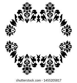 Royal damask pattern for fabric design. Wallpaper baroque, damask