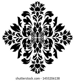 Royal damask pattern for fabric design. Wallpaper baroque, damask