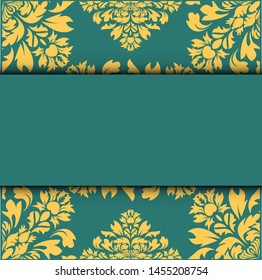 Royal damask pattern for fabric design. Wallpaper baroque, damask
