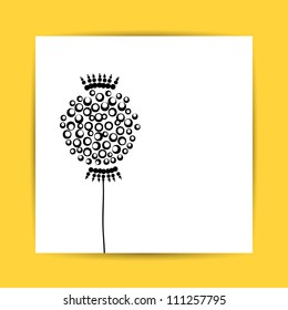 Royal dandelion, postcard for your design