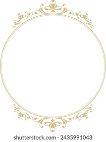 Royal decorative round frame illustration material