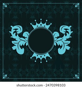 Royal Decorative vintage frames with borders Dark Background