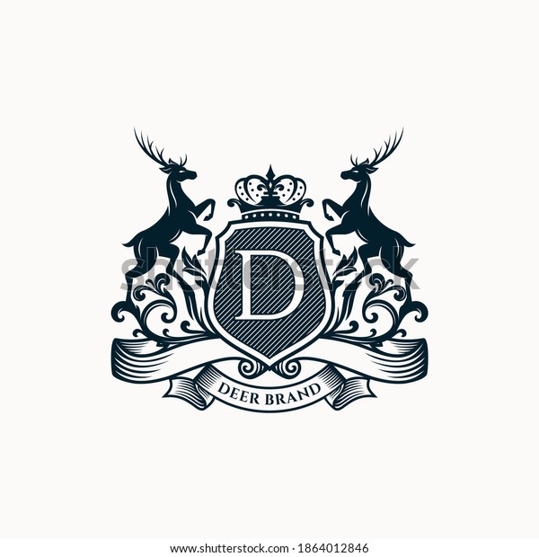 Royal Deer Crest Logo\
Template