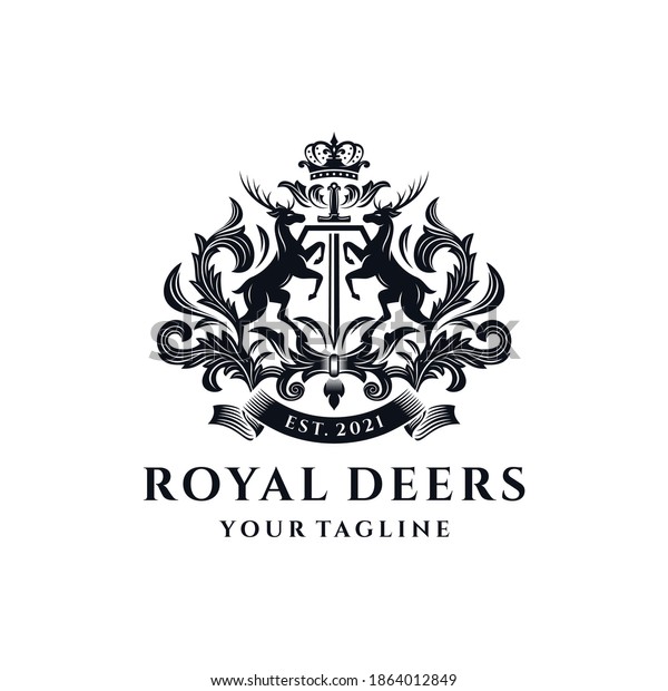 Royal Deer Crest Logo\
Template