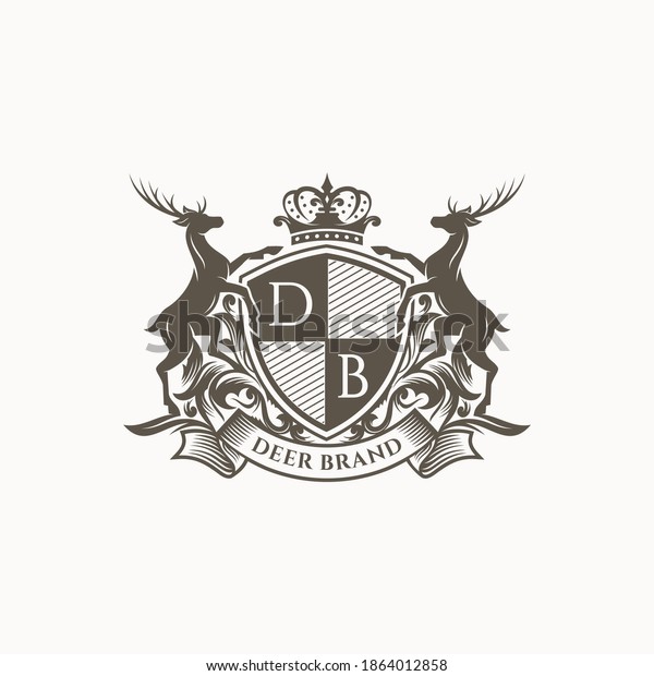 Royal Deer Crest Logo\
Template