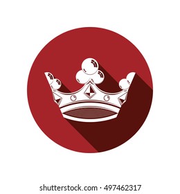 Royal design element, regal icon. Stylish majestic 3d crown, luxury coronet illustration. Imperial three-dimensional symbol.