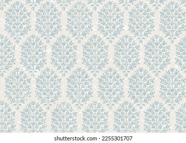 Royal designed grunge texture blue background, wallpaper incredible colors modern damask, Fine traditional ornament with oriental golden elements textile, shawl, carpet