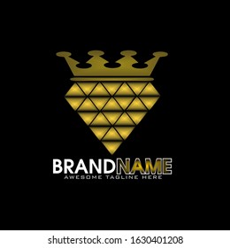 Royal diamond design logo template