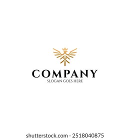 Royal eagle logo design luxury and elegant