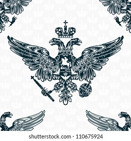 royal eagle seamless pattern