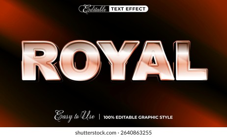 royal editable text effect, lettering typography font style