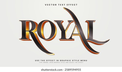 Royal editable text effect Template suitable for luxury style