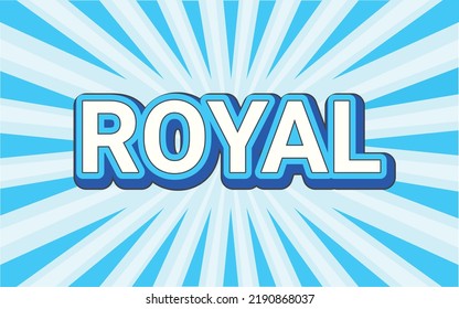 Royal effect template with 3d bold style use 