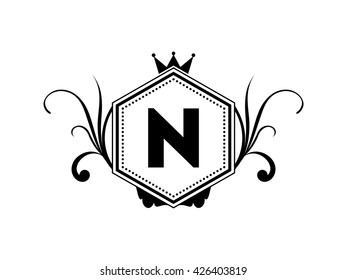 Royal Elegant Crest Logo Monogram