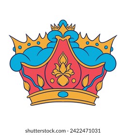  Royal Elegant Golden Crown ,good for grpahic decoration and etc.