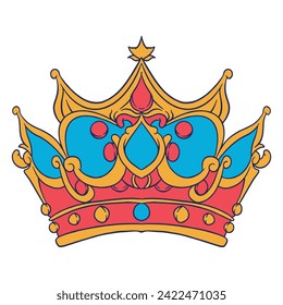  Royal Elegant Golden Crown ,good for grpahic decoration and etc.