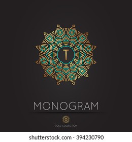 Royal Elegant linear abstract monogram, vector template. Hotel logo. Kings symbol.