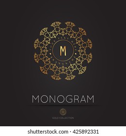 Royal Elegant linear abstract monogram, vector template. Hotel logo. Kings symbol.