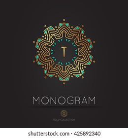 Royal Elegant linear abstract monogram, vector template. Hotel logo. Kings symbol.