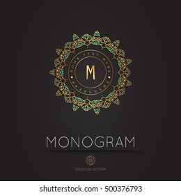 Royal Elegant linear abstract monogram, vector template. Hotel logo. Kings symbol.