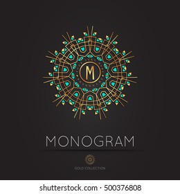 Royal Elegant linear abstract monogram, vector template. Hotel logo. Kings symbol.