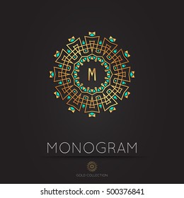 Royal Elegant linear abstract monogram, vector template. Hotel logo. Kings symbol.