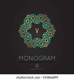 Royal Elegant linear abstract monogram, vector template. Hotel logo. Kings symbol.