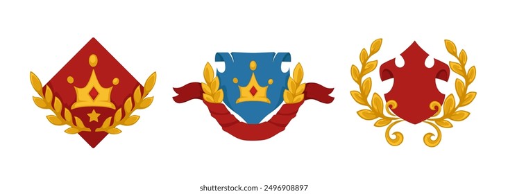Royal Emblem Badge Collection vector